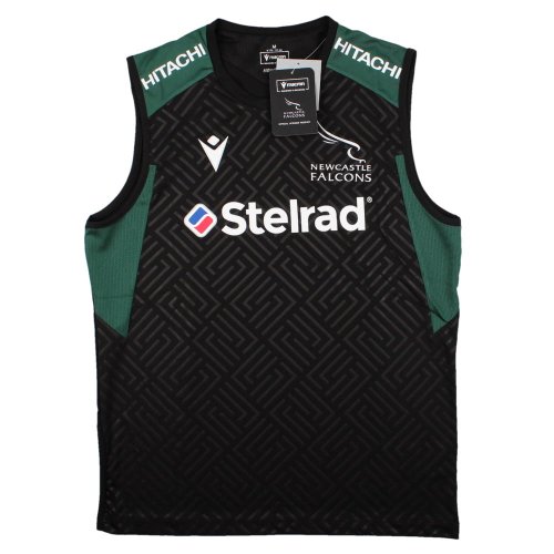 2023-2024 Newcastle Falcons Sleeveless Rugby Tee (Black)