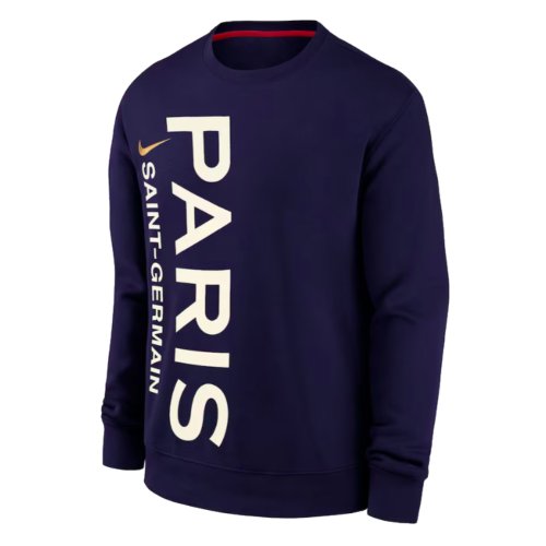 2023-2024 PSG Crew-Neck French Terry Sweatshirt (Navy)