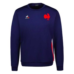 2023-2024 France Rugby Presentation Crew Sweat (Blue)