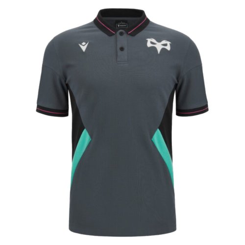 2023-2024 Ospreys Rugby Travel Fit Polo Shirt (Grey)