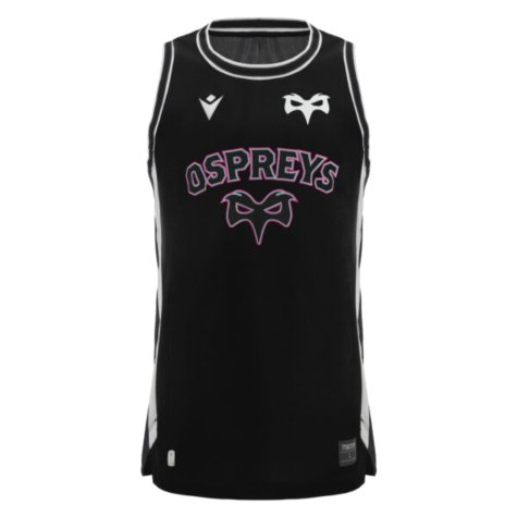 2023-2024 Ospreys Rugby Training Basketball Vest (Black)