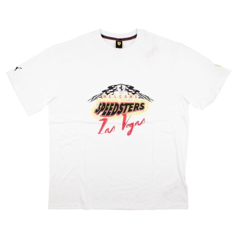 2023 Ferrari Race Garage Crew Las Vegas Tee (White)