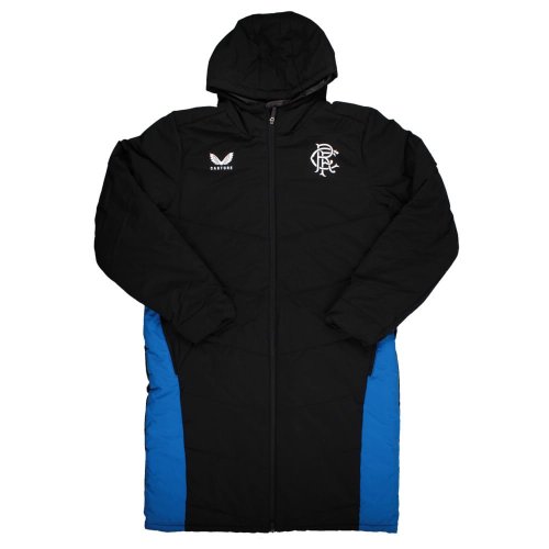 2023-2024 Rangers Players Long Match Day Bench Jacket (Black)