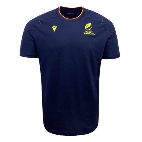 2023-2024 Romania Rugby Cottonpoly T-Shirt (Navy)