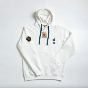 France Cockerel Retro Football Hoodie (White)