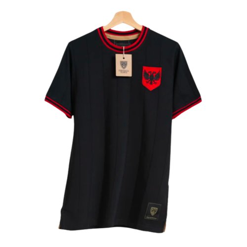 Albania Shqiponje Black Retro Football Shirt