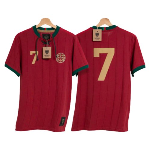 Portugal Ronaldo Retro Shirt with Laces A Seleco