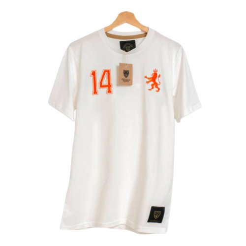 Holland De Leeuw 14 White Retro Shirt