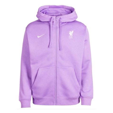 2023-2024 Liverpool Club Fleece Hoodie (Space Purple)