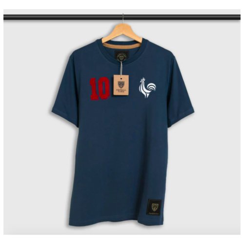 France Les Bleus 10 Blue Retro T-Shirt