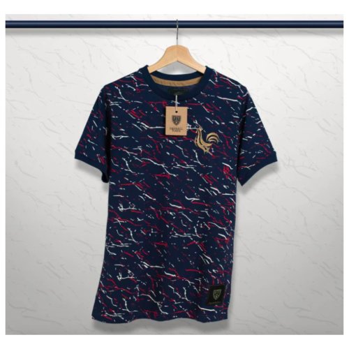 France Marble Les Bleus Retro Football Shirt