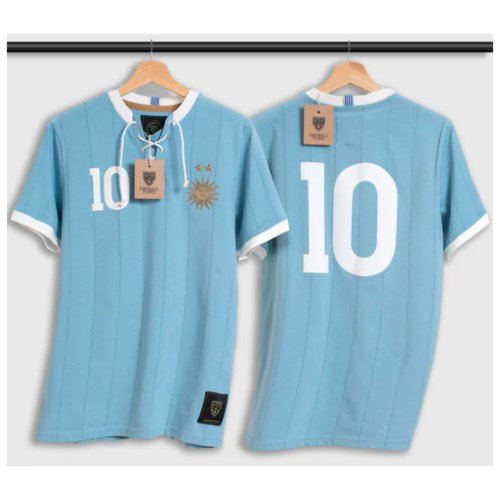 Uruguay Forlan Retro Shirt with Laces La Celeste