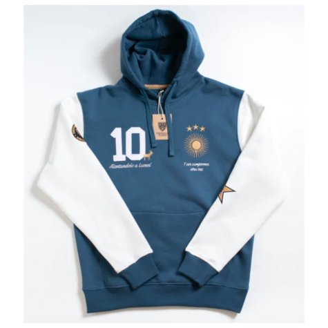 Argentina Messi Hoodie El Sol GOAT Blue