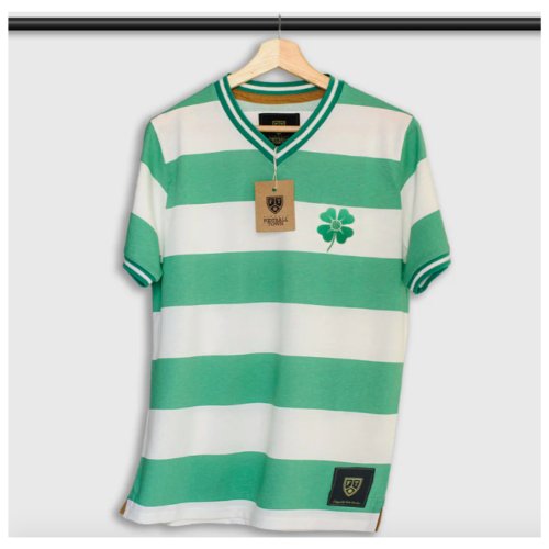 Celtic The Clover Hooped Retro Football Shirt