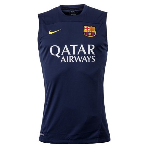 2013-2014 Barcelona Sleeveless Top (Navy)