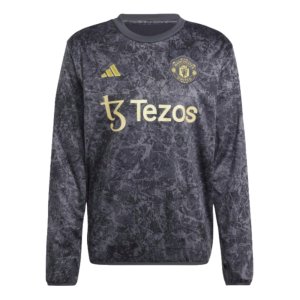 2023-2024 Man Utd Stone Roses Warm Top (Black)