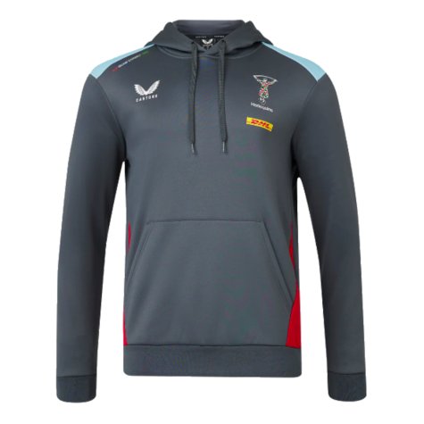 2023-2024 Harlequins Mens Pullover Hoodie (Grey)