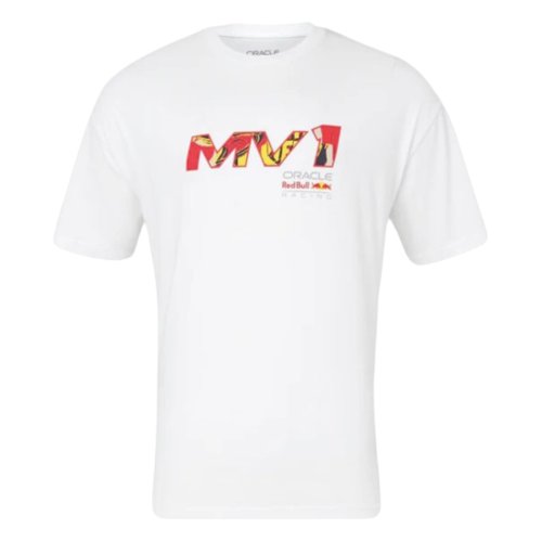 2024 Red Bull Racing Max Verstappen Pop Art Oversized T-Shirt (White)