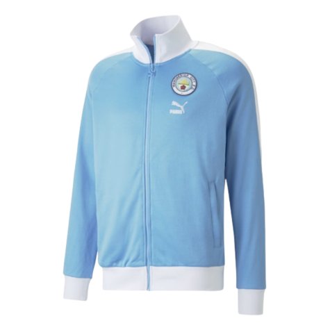 2023-2024 Man City FtblHeritage T7 Track Jacket (Light Blue)