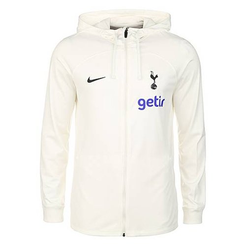 2023-2024 Tottenham Hotspur Dri Fit Strike Hooded Jacket (White)