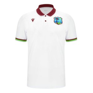 2023-2024 West Indies Cricket Player Travel Polo Shirt S/S (White)