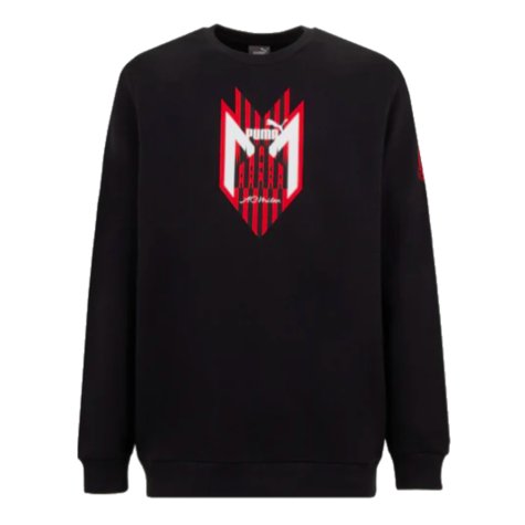 2023-2024 AC Milan FtblIcons Crew Sweat (Black)