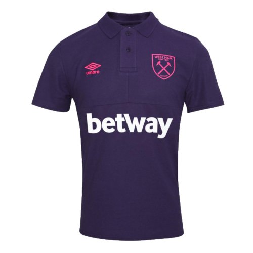 2023-2024 West Ham CVC Polo Shirt (Austral Aura)