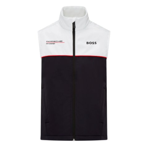 2024 Porsche RP Team Sleeveless Zip Jacket (White-Black)