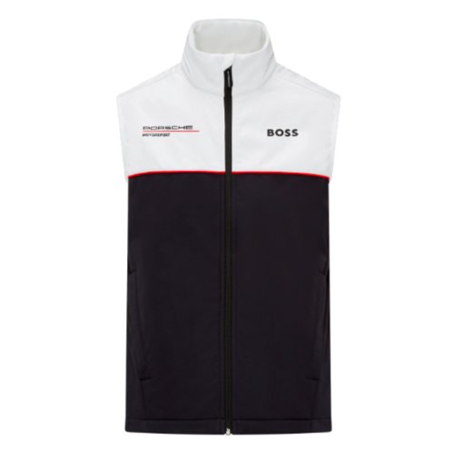 2024 Porsche RP Team Sleeveless Zip Jacket (White-Black)