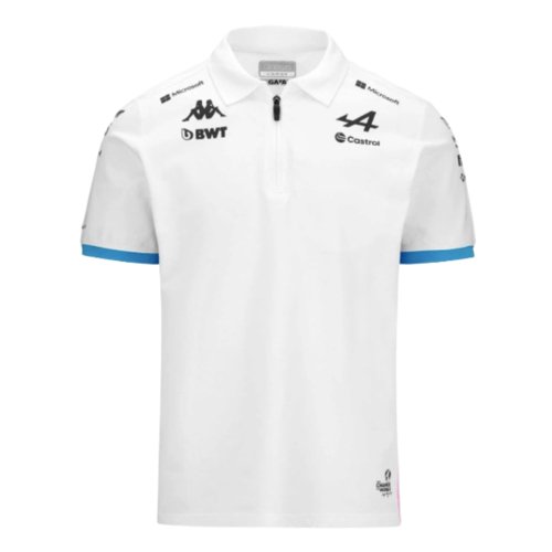 2024 Alpine BWT Mens Team Polo Shirt (White)