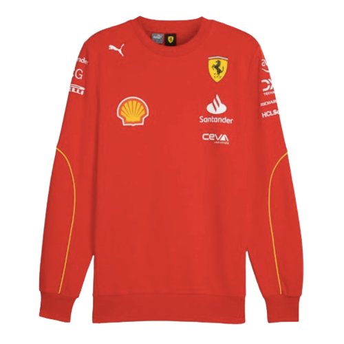 2024 Ferrari Team Crew Neck Sweatshirt (Red)