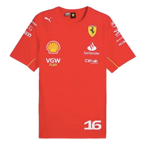 2024 Ferrari Charles Leclerc Driver T-Shirt (Red)