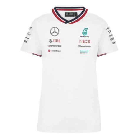 2024 Mercedes-AMG Team Driver T-Shirt (White) - Ladies