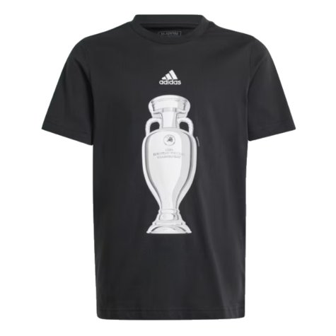 adidas Euro 2024 Official Emblem Trophy T-Shirt (Black) - Kids