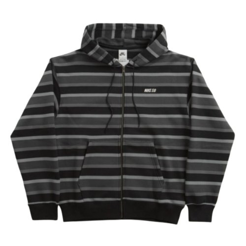 Nike Full Zip Stripe Hoody (Black-Grey)