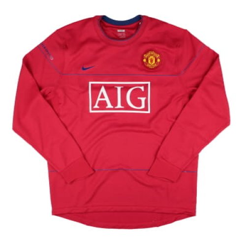 2007-2008 Manchester United Home Sweatshirt (Red)