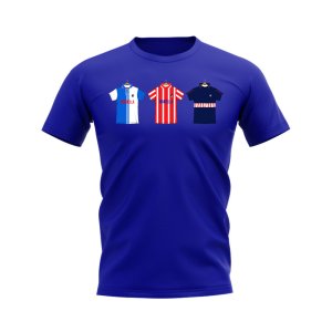 Atletico Madrid 1997-1998 Retro Shirt T-shirt (Blue)