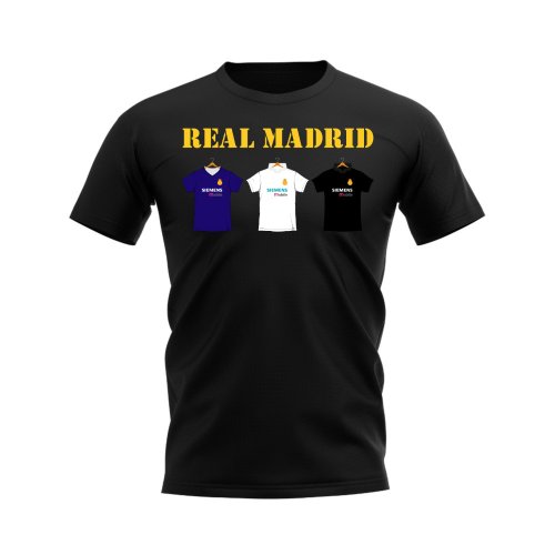 Real Madrid 2002-2003 Retro Shirt T-shirt Text (Black)