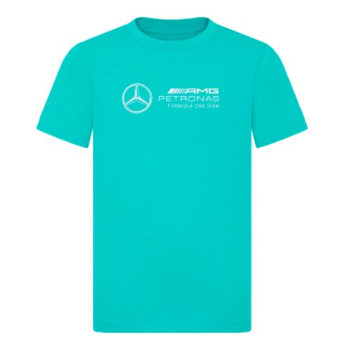 2024 Mercedes Large Logo Tee (Ultra Teal) - Kids