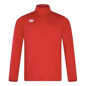 Canterbury Mens Club Half Zip Mid Layer Top (Red)