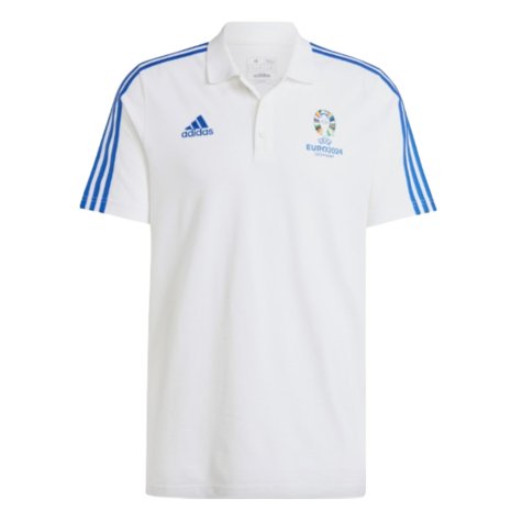 adidas EUR 2024 Official Emblem Polo Shirt (White)