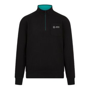 2024 Mercedes Team 1/4 Zip Sweatshirt (Black)