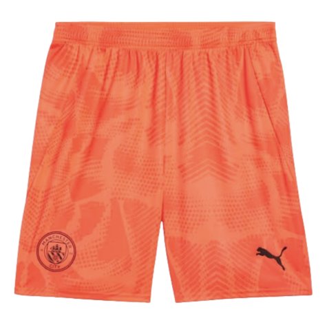 2024-2025 Man City Home Goalkeeper Shorts (Neon Sun)