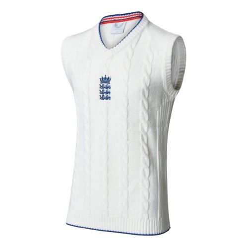 2024 England Cricket Sleeveless Knitted Sweatshirt (White)