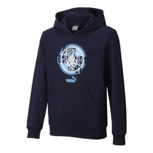 2024-2025 Man City ftblCulture Hoody (Navy) - Kids