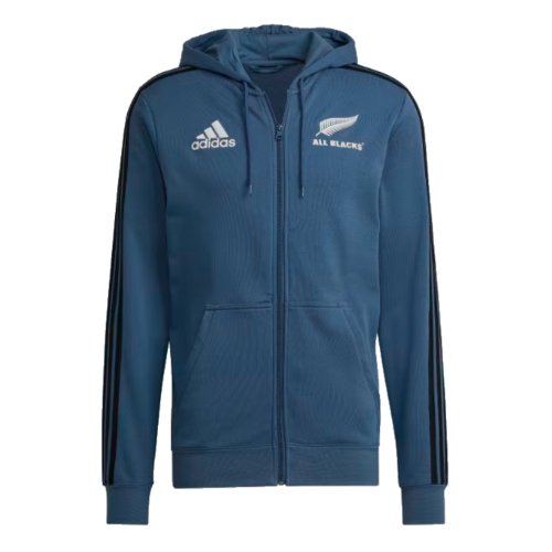 2023-2024 New Zealand All Blacks Full Zip Hoodie (Navy)