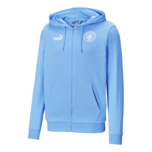 2024-2025 Man City ftblCulture Hooded Sweat Jacket (Blue)