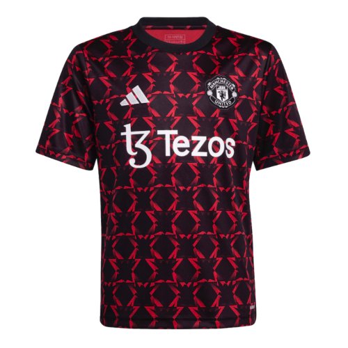 2024-2025 Man Utd Pre-Match Shirt (Black) - Kids