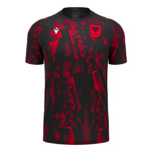 2024-2025 Albania Warm Up Shirt (Black-Red)