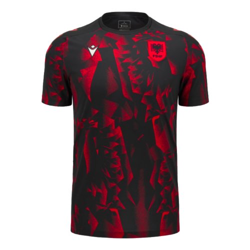 2024-2025 Albania Warm Up Shirt (Black-Red)